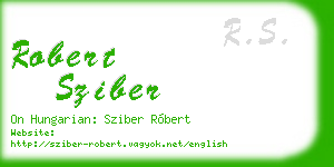 robert sziber business card